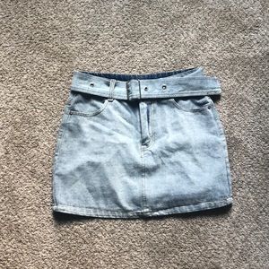 Victoria + Sophia denim mini skirt